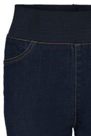 Shantal Pant Denim Sustain | Dark blue | Denim leggings fra Freequent