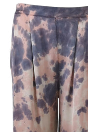 Sienna Silky Pant | Grey / Rose | Silke bukser fra Black Colour