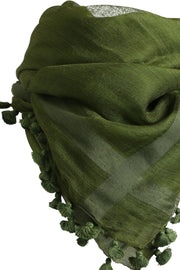 Sila Scarf | Army | Silke & uld tørklæde fra Stylesnob
