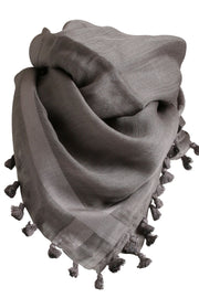 Sila Scarf | Grey | Silke & uld tørklæde fra Stylesnob