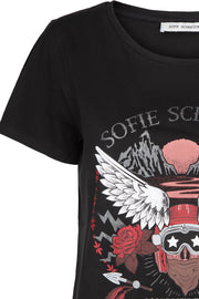 Cady | Sort | T-shirt med print fra Sofie Schnoor