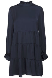 S194304 Dress | Mørkeblå | Kjole med flæser fra Sofie Schnoor