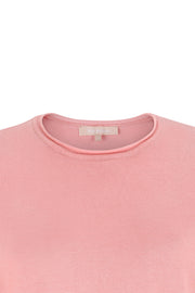 SRMarla O-neck Knit Roll Edge | Quartz Pink | Bluse fra Soft Rebels