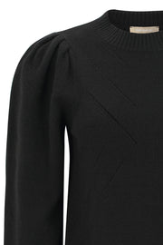 Tamara LS O-neck Knit | Black | Bluse fra Soft Rebels