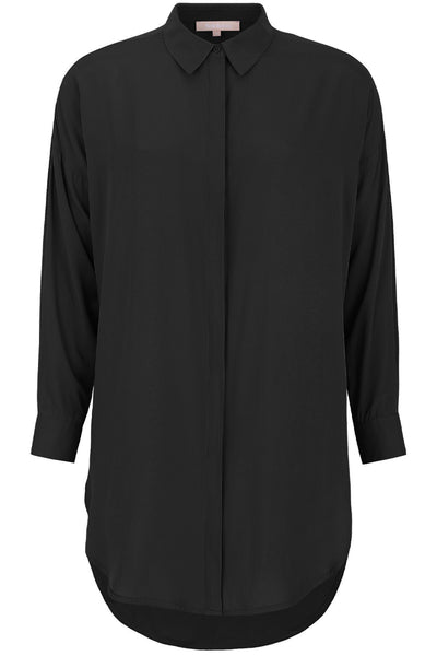 LS Long Shirt | Black | Skjortekjole fra Soft Rebels – Lisen.dk