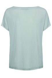 Kay Tee | Mint haze | T-shirt med glimmer fra Mos Mosh
