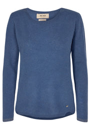 Sophia O-neck Cashmere | Dark Blue | Sweater fra Mos Mosh