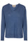 Sophia V-neck Cashmere | Dark Blue | Sweater fra Mos Mosh
