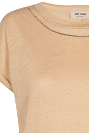 Ina sequin tee | Safari | T-shirt med palietter fra Mos Mosh