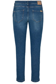 Berlin Shore Zip Jeans | Blue | Cropped jeans fra Mos Mosh