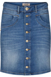 Vicky Decor Skirt | Blue | Denim nederdel fra Mos Mosh