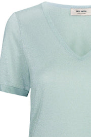 Casio V-neck Tee SS | Mint haze | T-shirt fra Mos mosh