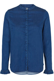 Mattie Denim Shirt | Blue | Skjorte fra Mos Mosh