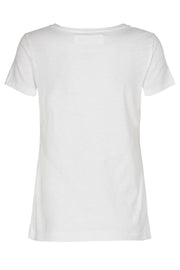 Arden Organic V-Neck Tee | White | T-shirt fra Mos Mosh