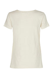 Arden Organic V-neck Tee | Ecru | T-Shirt fra Mos Mosh