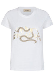 Vee O-SS Tee | Bright White | T-shirt fra Mos Mosh