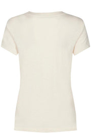 Mavis O-SS Tee | Ecru | T-shirt fra Mos Mosh