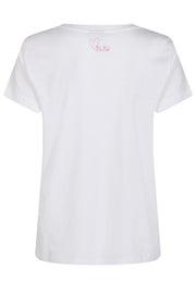 Chérie O-SS Tee | Bubble Pink | T-shirt fra Mos Mosh
