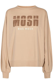 Zanna O-LS Sweat Shirt | Cuban Sand | Bluse fra Mos Mosh