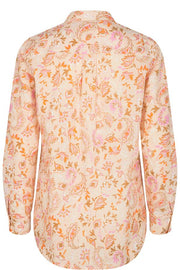 Kaia Chinzt Linen Shirt | Peach Parfait | Skjorte fra Mos Mosh