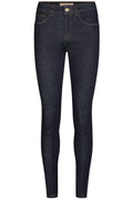 Alli Cover Jeans | Dark Blue | Højttaljet slim fit jeans fra Mos Mosh – nedsat