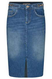 Selma Denim Skirt | Light Blue | Nederdel fra Mos Mosh