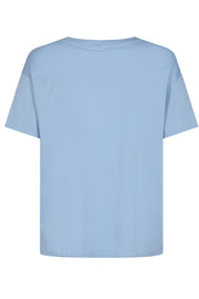 Leah O-SS Tee | Bel Air Blue | T-shirt fra Mos Mosh