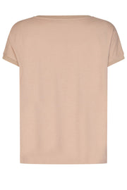 Lennox V-SS Slub Tee | Feather Gray | T-shirt fra Mos Mosh