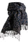 Beth scarf | Dark blue | Vævet leopard tørklæde fra Stylesnob