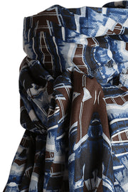 Graphic scarf | Dark Blue | Tørklæde fra Stylesnob