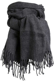 Joli scarf | Charcoal | Tørklæde med frynser fra Stylesnob