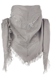 Texas scarf | Light grey | Tørklæde med nitter fra Stylesnob
