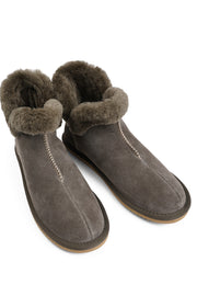 Sula | Army | Shearling Suede Boots fra Lovelies