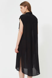 Sidsel Dress | Sort | Skjorte kjole fra Sofie Schnoor