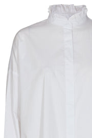 Susan Ls Frill Collar Shirt | White | Lang skjorte fra Liberté Essentiel