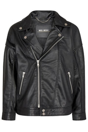 Sancha Oversized Leather Jacket | Black | Jakke fra Mos Mosh