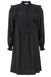 SRBarbara Dress | Black | Kjole med flæser fra Soft Rebels
