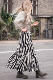 Fabi Mega Zebra Skirt | Black | Nederdel med print fra Neo Noir