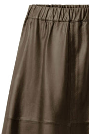 Skirt | Dusty Taupe | Læder nederdel fra Depeche