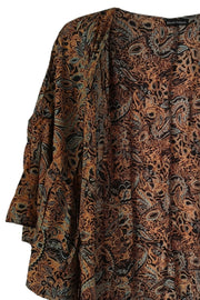 Luna Boho Sleeve Kimono | Bronze | Kimono med print fra Black Colour