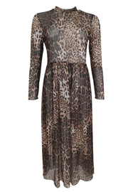 Goldie Tulle Dress | Leopard | Mesh kjole med dyreprint fra Black Colour
