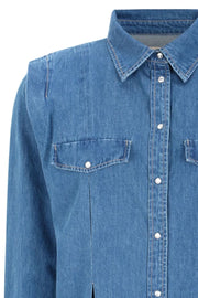 SRBluebell LS Shirt | Medium Blue | Denim skjorte fra Soft Rebels