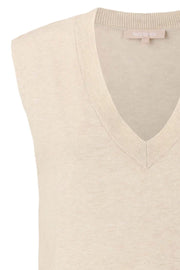 SRMarla V-Neck Loose Fit Knit Vest | Whitecap Gray | Vest fra Soft Rebels