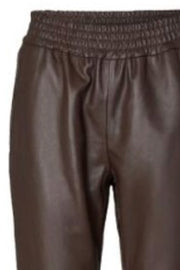 Shiloh Crop Leather Pant | Mocca | Læder bukser fra Co'Couture