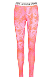 Maribel Yoga Leggings | Pink Smoke | Leggings med mønster fra Hunkön