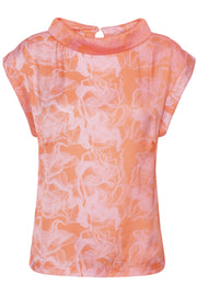 Maribel Short Shirt | Rose Stained Art Print | Kortærmet skjorte med print fra Hunkön 