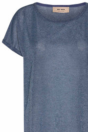 Kay Tee | Vintage Indigo | T-shirt med glimmer fra Mos Mosh
