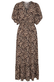 Samia Adore Smock Dress | Bone | Lang kjole med print fra Co'Couture