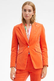 Stacie velvet blazer | Orange Tulip | Blazer fra Gustav