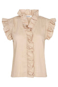 Sueda Frill Top | Bone | T-Shirt fra Co'couture